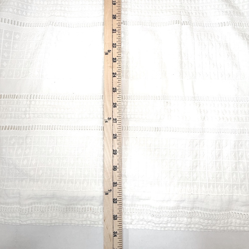 J. Crew White Eyelet Embroidered 100% Cotton Flutter Sleeve Shift Mini Size 10 - Picture 4 of 10